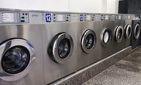 Laverie Automatique Aubervilliers 93 - rue du Président Wilson - Machines à laver grande capacité 6 à 18 kg pour rideaux tapis draps couettes linge